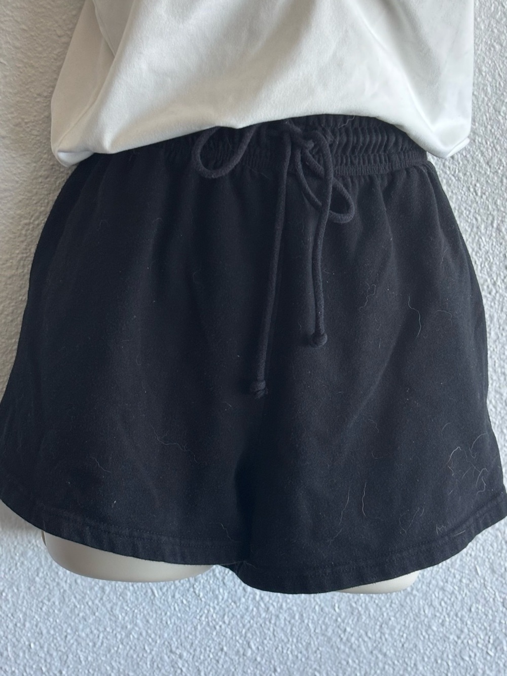 Aeropostale Black Elastic Waist Drawstring Shorts